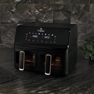 Air Fryer Frytkownica beztłuszczowa z podwójnym koszem 4,1L+4,1L BerlingerHaus BH-9469 Black Rose