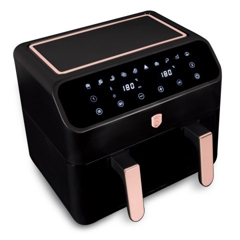 Air Fryer Frytkownica beztłuszczowa z podwójnym koszem 4L+4L BerlingerHaus BH-9659 Black Rose