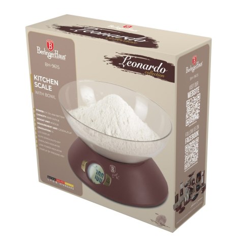Elektroniczna waga kuchenna z misą BerlingerHaus BH-9615 Leonardo Collection