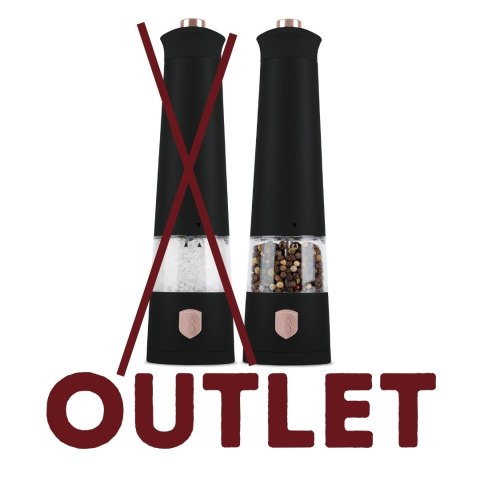 Elektryczny młynek 1 szt do pieprzu i soli BerlingerHaus Black Rose BH-9499 | OUTLET