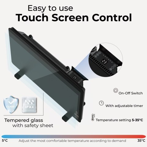 Elektryczny szklany panel grzewczy / grzejnik FashionTV FTV-0163